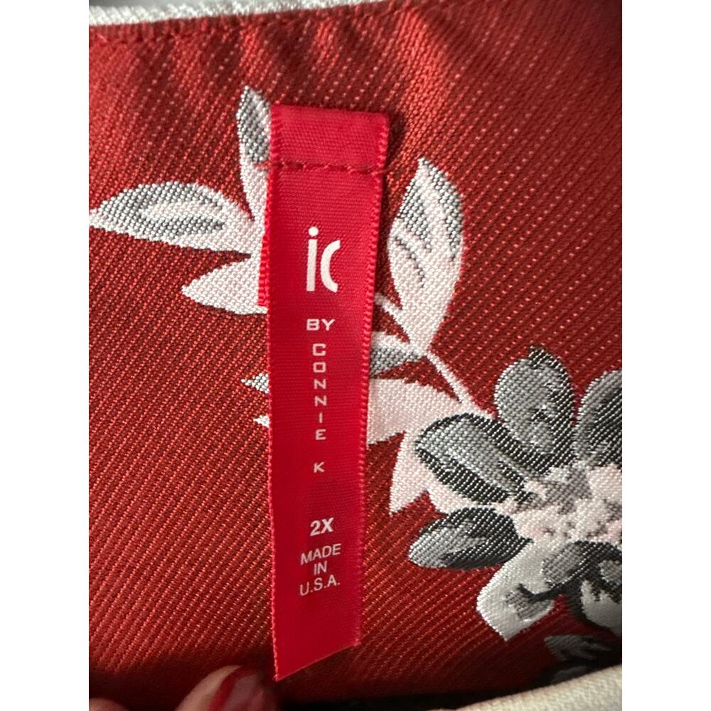 IC by Connie K Kimono Floral Colorblock Jacket, 2X - Picture 6 of 7